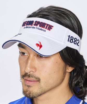 ＜le coq sportif GOLF COLLECTION＞ルコックスポルティフ　ゴルフ　ｌｅ　ｃｏｑ　ｓｐｏｒｔｉｆ　ｇｏｌｆ　定番ロゴサンバイザー（ＬＧ５ＳＣＰ５０Ｍ）