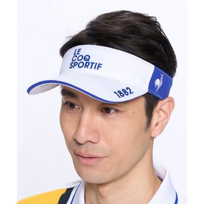 ＜le coq sportif GOLF COLLECTION＞ルコックスポルティフ　ゴルフ　ｌｅ　ｃｏｑ　ｓｐｏｒｔｉｆ　ｇｏｌｆ　軽量ロゴサンバイザー（ＬＧ５ＳＣＰ５３Ｍ）