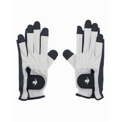 ＜le coq sportif GOLF COLLECTION＞ルコックスポルティフ　ゴルフ　ｌｅ　ｃｏｑ　ｓｐｏｒｔｉｆ　ｇｏｌｆ　全天候型　ネイルフリー　ゴルフグローブ　両手用（ＬＧ５ＳＧＶ０１Ｌ）