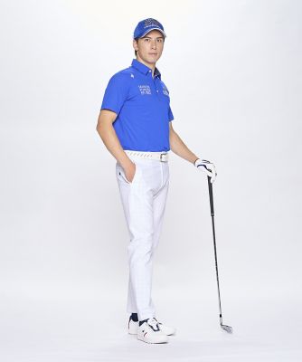 RUFFLO BLUE GRAY ゴルフシャツ M 新品未使用 ルコックスポルティフ ゴルフ le coq sportif golf