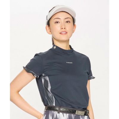 ルコック　ゴルフウェア 半袖シャツ Lサイズ【RIJOUME】モックネック ルコックスポルティフ ゴルフ le coq sportif golf
