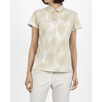 ＜le coq sportif GOLF COLLECTION＞ルコックスポルティフ　ゴルフ　ｌｅ　ｃｏｑ　ｓｐｏｒｔｉｆ　ｇｏｌｆ　【ＲＩＪＯＵＭＥ】カーブラインハーフスリーブシャツ　－夏柄－（ＬＧ５Ｓ