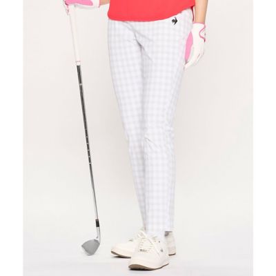 ＜le coq sportif GOLF COLLECTION＞ルコックスポルティフ　ゴルフ　ｌｅ　ｃｏｑ　ｓｐｏｒｔｉｆ　ｇｏｌｆ　ギンガムチェック９分丈パンツ（ＬＧ５ＳＬＰ５０Ｌ）