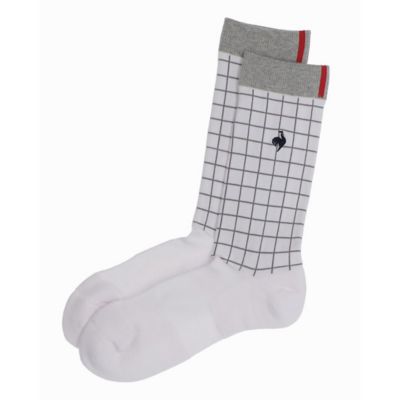 ＜le coq sportif GOLF COLLECTION＞ルコックスポルティフ　ゴルフ　ｌｅ　ｃｏｑ　ｓｐｏｒｔｉｆ　ｇｏｌｆ　格子柄　レギュラー丈ソックス　【返品不可商品】（ＬＧ５ＳＳＯ０６Ｍ）
