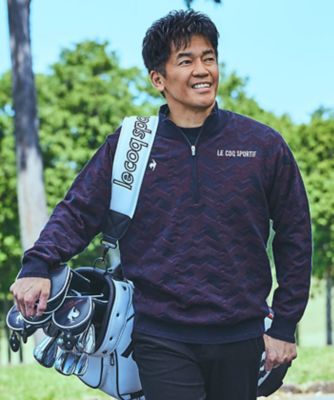 武井壮着用】防風裏地付きヘリンボンハーフジップセーター