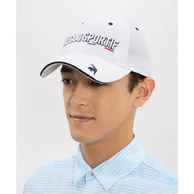 ＜le coq sportif GOLF COLLECTION＞ルコックスポルティフ　ゴルフ　ｌｅ　ｃｏｑ　ｓｐｏｒｔｉｆ　ｇｏｌｆ　ダブルラッセル　クーリングキャップ（ＬＧ６ＳＣＰ１２Ｍ）