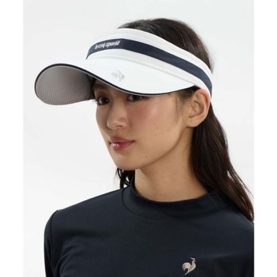 ＜le coq sportif GOLF COLLECTION＞ルコックスポルティフ　ゴルフ　ｌｅ　ｃｏｑ　ｓｐｏｒｔｉｆ　ｇｏｌｆ　【ＦＡＮ　ＡＩＲ】日よけサンバイザー（ＬＧ６ＳＣＰ５１Ｌ）