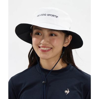 ＜le coq sportif GOLF COLLECTION＞ルコックスポルティフ　ゴルフ　ｌｅ　ｃｏｑ　ｓｐｏｒｔｉｆ　ｇｏｌｆ　【まぶガード】ひも付きハット（ＬＧ６ＳＣＰ７１Ｌ）