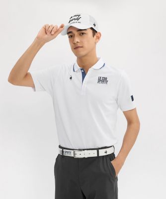 LUXE COLLECTION ゴルフシャツ ホワイト LUXE/R（ラグジュ） 【セットアップ対応】 ゴルフウェア メンズ プル