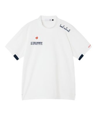 ルコックスポルティフ/ゴルフ モックネックシャツ【ホワイト/LL】新品！ ルコックスポルティフ ゴルフ le coq sportif golf