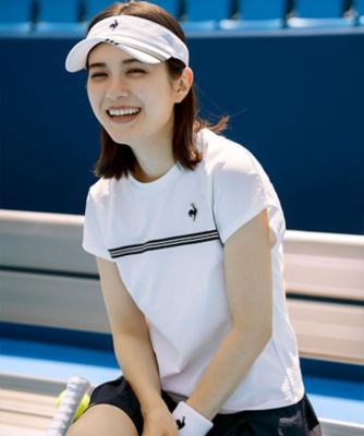 【値下げ不可】ゲームシャツ（フィットスタイル）　ホワイト・Ｏ ルコックスポルティフ le coq sportif 半袖ゲームシャツ