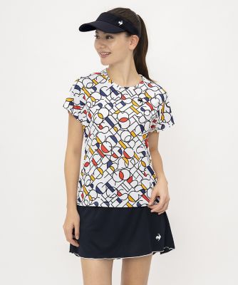 ＜le coq sportif＞ルコックスポルティフ　ｌｅ　ｃｏｑ　ｓｐｏｒｔｉｆ　ロゴグラフィックゲームシャツ（ＬＮ５ＳＨＴ３０Ｌ）