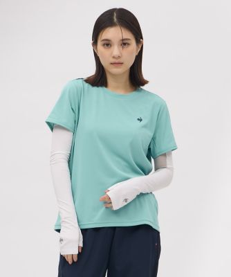 Le coq sportif 透湿防水機能 裏メッシュ、肘と膝ジッパーで七分に