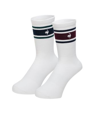 ＜le coq sportif＞ルコックスポルティフ　ｌｅ　ｃｏｑ　ｓｐｏｒｔｉｆ　２Ｐソックス（ミドル丈）【返品不可商品】（ＬＴ５ＦＳＯ３２Ｕ）