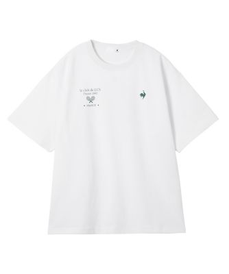 ＜le coq sportif＞ルコックスポルティフ　ｌｅ　ｃｏｑ　ｓｐｏｒｔｉｆ　コットンライクポリエステル半袖Ｔシャツ（ＬＵ５ＦＨＴ０１Ｌ）