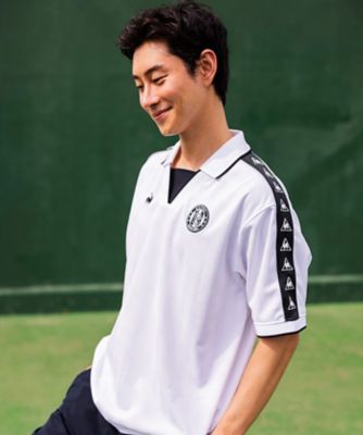 ＜le coq sportif＞ルコックスポルティフ　ｌｅ　ｃｏｑ　ｓｐｏｒｔｉｆ　ストライプジャカード襟付きゲームシャツ（ＬＵ５ＦＨＴ４０Ｍ）
