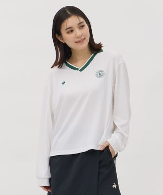＜le coq sportif＞ルコックスポルティフ　ｌｅ　ｃｏｑ　ｓｐｏｒｔｉｆ　ジャカード長袖Ｔシャツ（ＬＵ５ＦＬＳ００Ｌ）