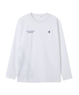 Y3753*ルコックスポルティフ☆長袖Tシャツ☆O☆白☆ボーダー☆重ね着風☆ロゴ le coq sportif - Y3753*ルコックスポルティフ☆長袖Tシャツ☆O☆白
