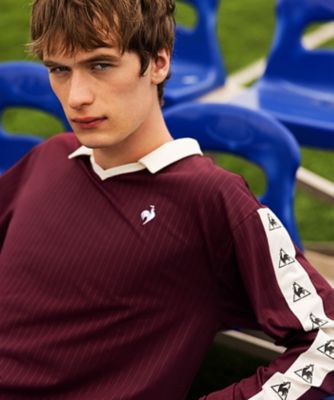 le coq sportif ルコック ストライプゲームシャツ L ルコックスポルティフ le coq sportif ストライプジャ
