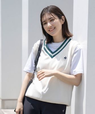 ＜le coq sportif＞ルコックスポルティフ　ｌｅ　ｃｏｑ　ｓｐｏｒｔｉｆ　ニットライクベスト（ＬＵ５ＦＶＥ００Ｌ）