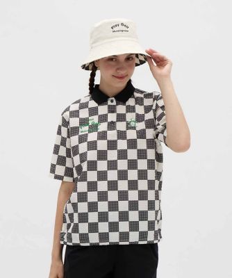 ＜Munsingwear＞マンシングウェア　ＭＵＮＳＩＮＧＷＥＡＲ　ストレッチブロック柄外出し半袖ポロシャツ（ＭＧ５ＦＨＳ５１Ｌ）