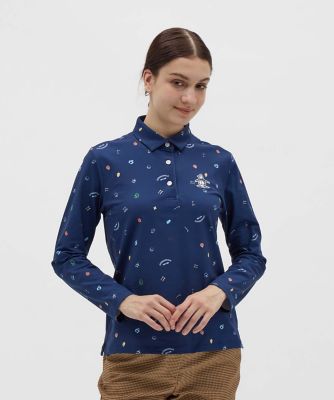 マンシングウェア Munsingwear 裏微起毛 飛びアイコン柄