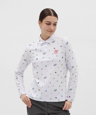 マンシングウェア Munsingwear 裏微起毛 飛びアイコン柄