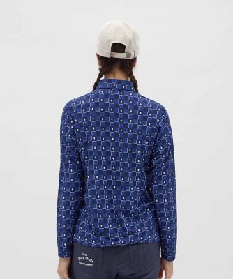 マンシングウェア MUNSINGWEAR ブロックチェック柄プリント