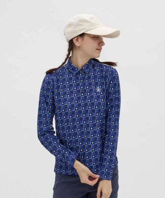 マンシングウェア MUNSINGWEAR ブロックチェック柄プリント