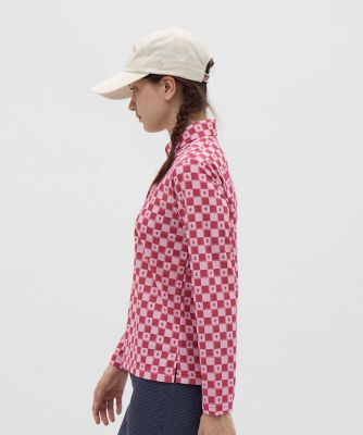 マンシングウェア MUNSINGWEAR ブロックチェック柄プリント