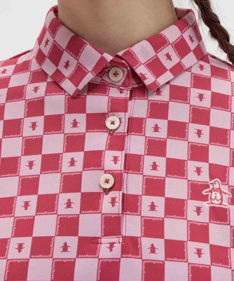マンシングウェア MUNSINGWEAR ブロックチェック柄プリント