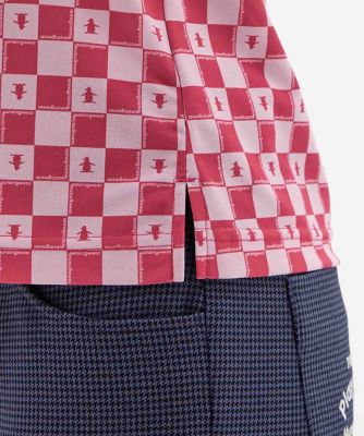 マンシングウェア MUNSINGWEAR ブロックチェック柄プリント