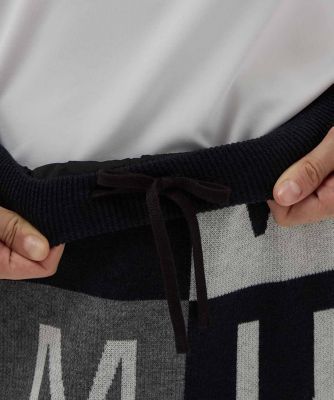 マンシングウェア MUNSINGWEAR ブロック柄ニットスカート