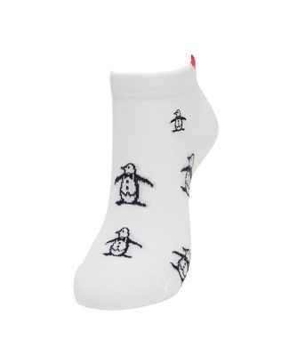 ＜Munsingwear＞マンシングウェア　ＭＵＮＳＩＮＧＷＥＡＲ　アンクル丈梵天付きペンギンジャカードソックス　【返品不可商品】（ＭＧ５ＦＳＯ０２Ｌ）