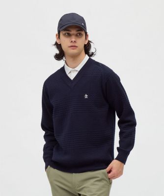 マンシングウェア Munsingwear グレンチェックVネック