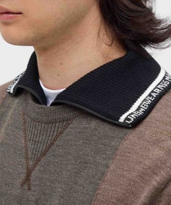 マンシングウェア MUNSINGWEAR 防風裏地付きクルーネック