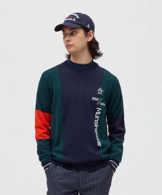 【新品】メンズ＊マンシングウェア＊中綿ニット＊防寒セーター Munsingwear（マンシングウェア） セール SALE 公式 セーター ニット