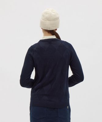 マンシングウェア MUNSINGWEAR ダイヤ柄クルーネック