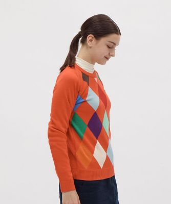 マンシングウェア Munsingwear ダイヤ柄クルーネック