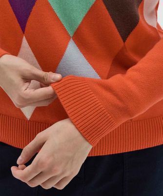 マンシングウェア Munsingwear ダイヤ柄クルーネック