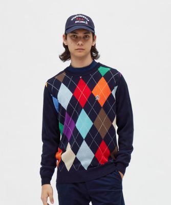 マンシングウェア MUNSINGWEAR アーガイル柄クルーネック