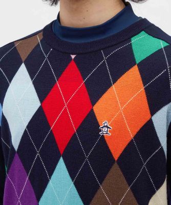マンシングウェア MUNSINGWEAR アーガイル柄クルーネック