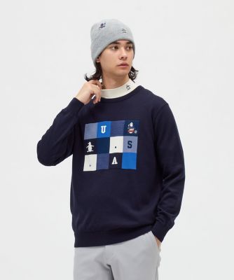 マンシングウェア MUNSINGWEAR ブロッキングインターシャ