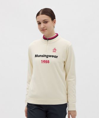 マンシングウェア ハーフジップセーター マンシングウェア Munsingwear 裏付き防風ハーフジップ