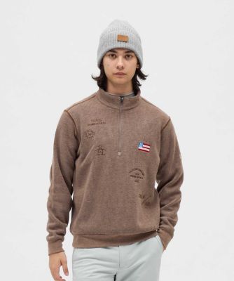 マンシングウェア MUNSINGWEAR 吸湿発熱飛び刺繍ハーフ