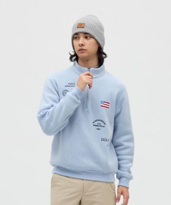 マンシングウェア MUNSINGWEAR 吸湿発熱飛び刺繍ハーフ