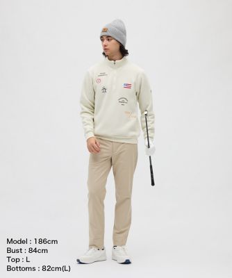 マンシングウェア MUNSINGWEAR 吸湿発熱飛び刺繍ハーフ