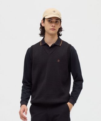 マンシングウェア MUNSINGWEAR グレンチェックVネック