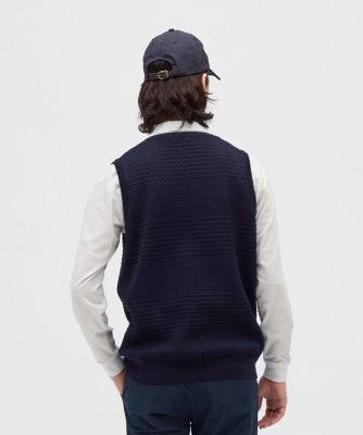 Munsingwear　チェックニットベスト　L マンシングウェア MUNSINGWEAR グレンチェックVネック