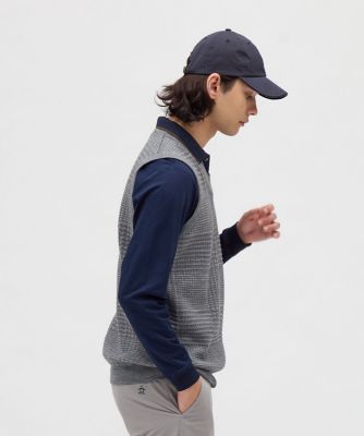 Munsingwear　チェックニットベスト　L マンシングウェア MUNSINGWEAR グレンチェックVネック